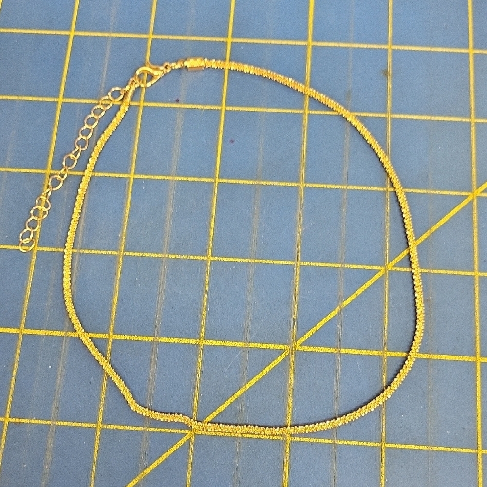 Clavicle Gold Tone Chain 14" + 3" Extension Necklace